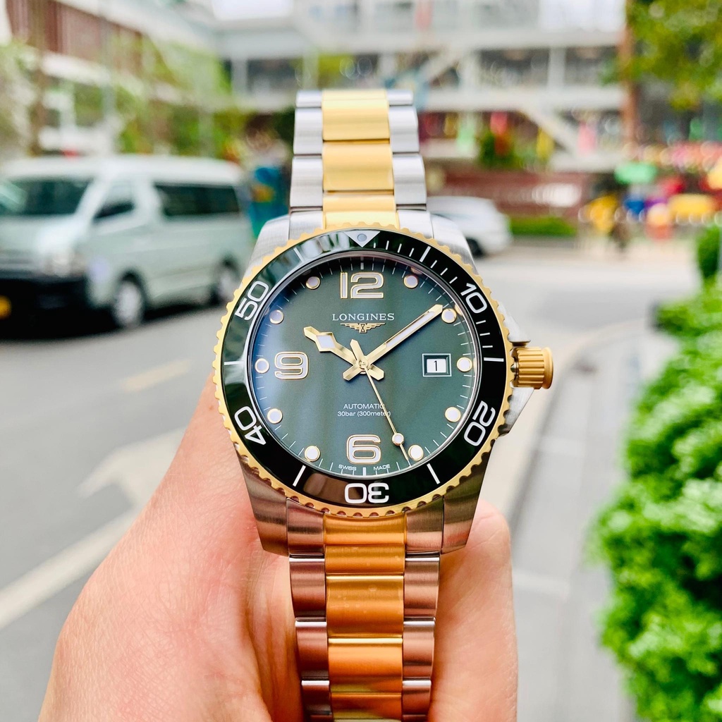 Đồng hồ nam chính hãng Longines Hydro Conquest Ceramic - L3.781.3.06.7 - Máy cơ tự động Thụy Sĩ - Kính sapphire