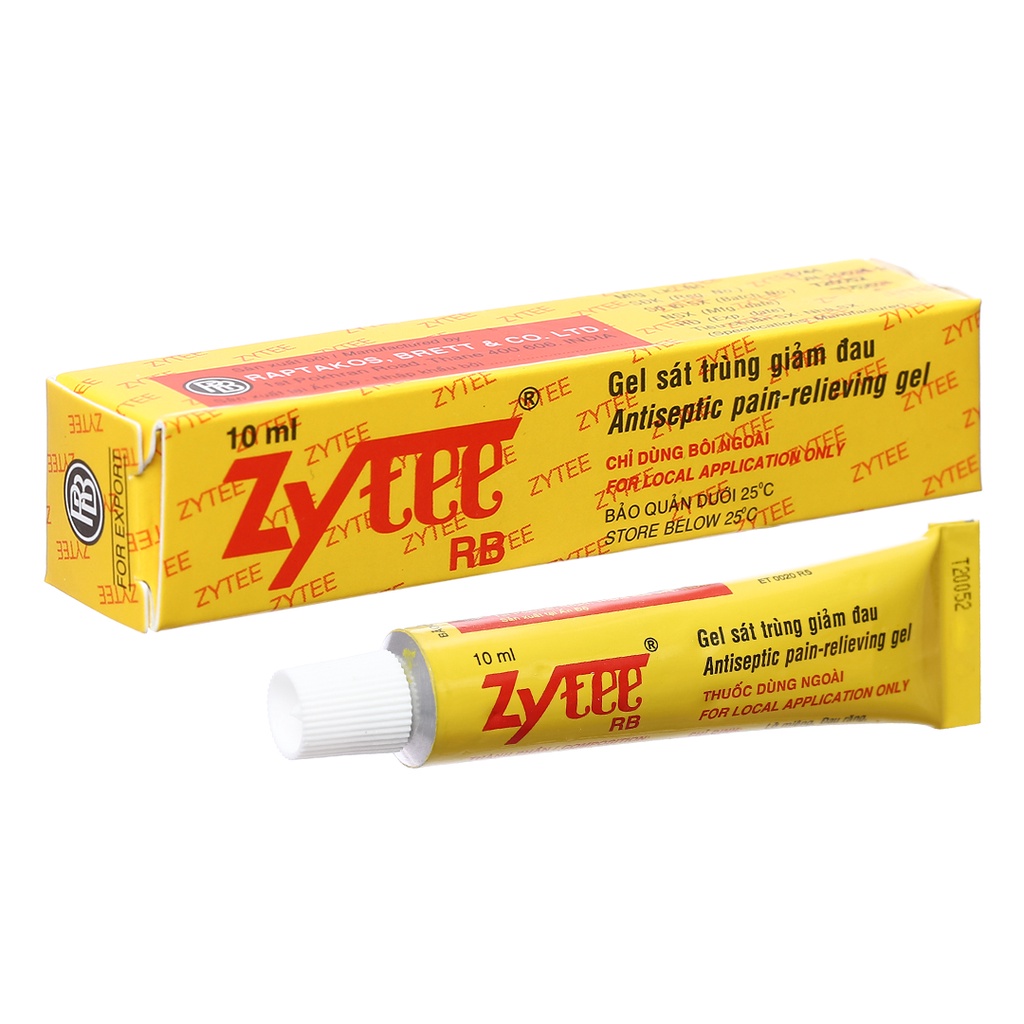 Gel bôi Zytee RB 10ml giảm đau răng, viê.m loét miệng tuýp 10ml