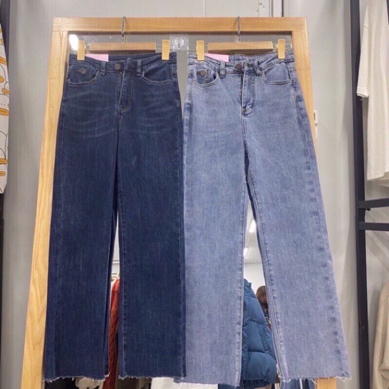 Quần bò jean ống đứng nữ jeans cạp cao co giãn 4 chiều phong cách Hàn Quốc huyenjean_06 ms11 | BigBuy360 - bigbuy360.vn