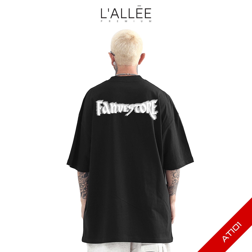 Áo thun Nam unisex LALLEE họa tiết Fanve chất liệu Cotton mềm mại, Áo phông tay lỡ dáng đứng, co giãn, thấm hút  AT101