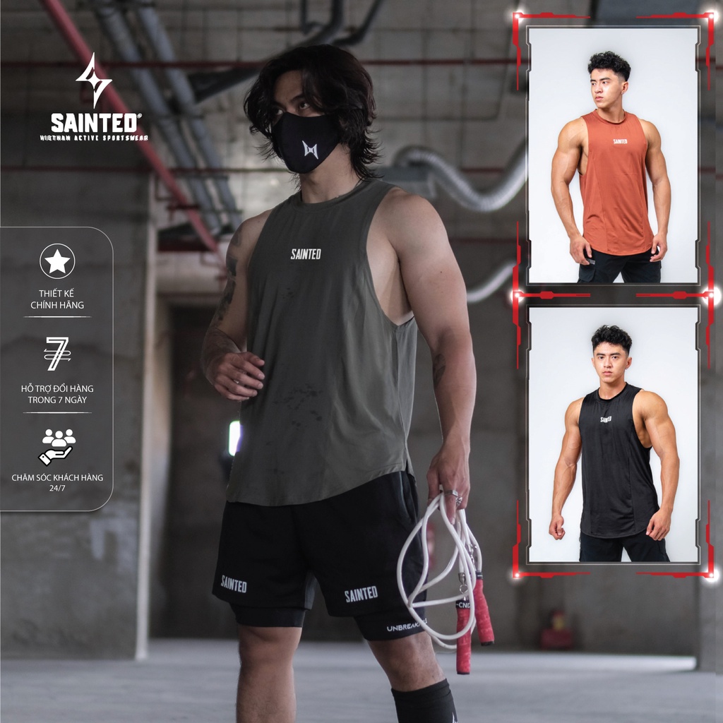 Áo Unbreakable Tanktop tập gym nam siêu co dãn - SAINTED