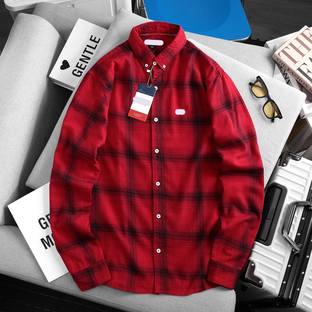 Áo Sơmi Tay Ngắn/ Tay Dài Caro Không túi CRTD01