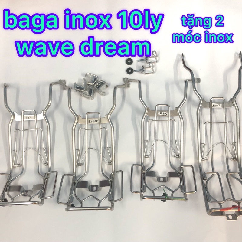 Baga wave,baga wave 110 drem inox dầy 10 ly kèm hai móc inox
