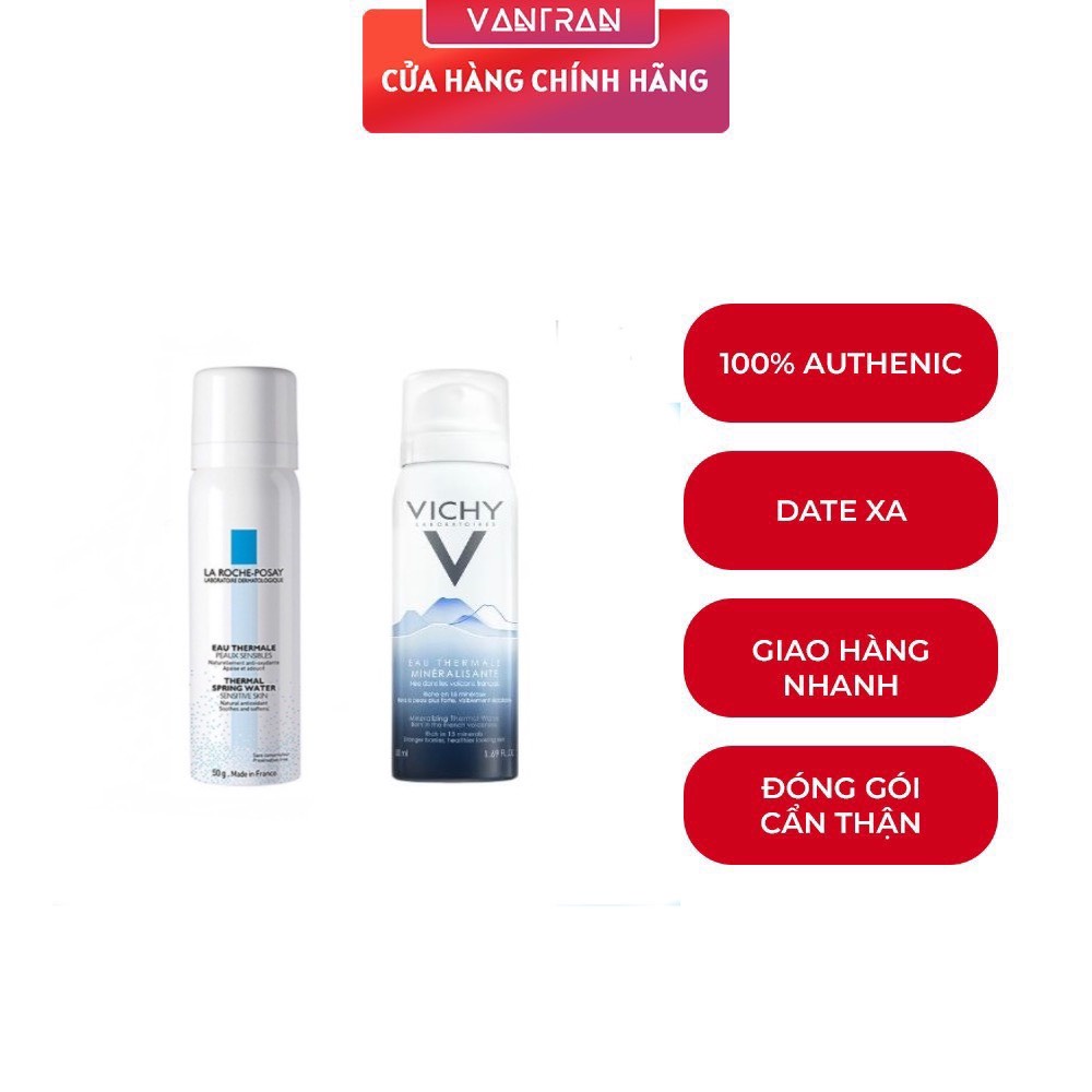 Xịt khoáng dưỡng da Vichy Mineralizing/ Xịt khoáng La Roche Posay