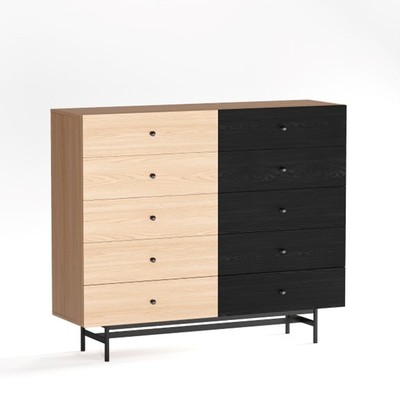 CHORO, Tủ lưu trữ, Tủ đựng đồ DRA_359, 140x40x118cm, tủ gỗ Scandi Home