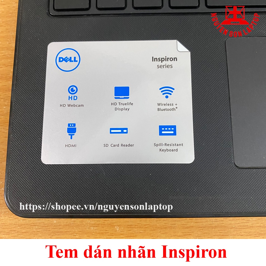 Thay Nhãn Dán Dell Inspiron - màu Trắng