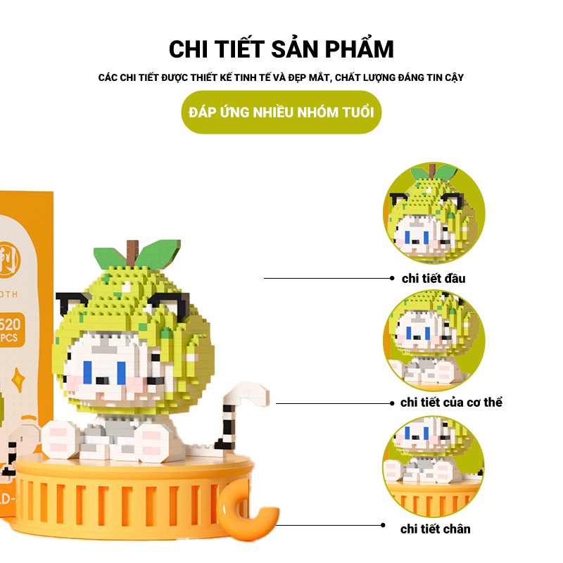 Đồ Chơi Xếp Hình Quả Cam Lớn Độc Đáo