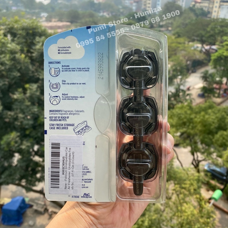 Nước Hoa Ô Tô Febreze Kẹp Cửa Gió Điều Hòa - Hàng Mỹ chính hãng