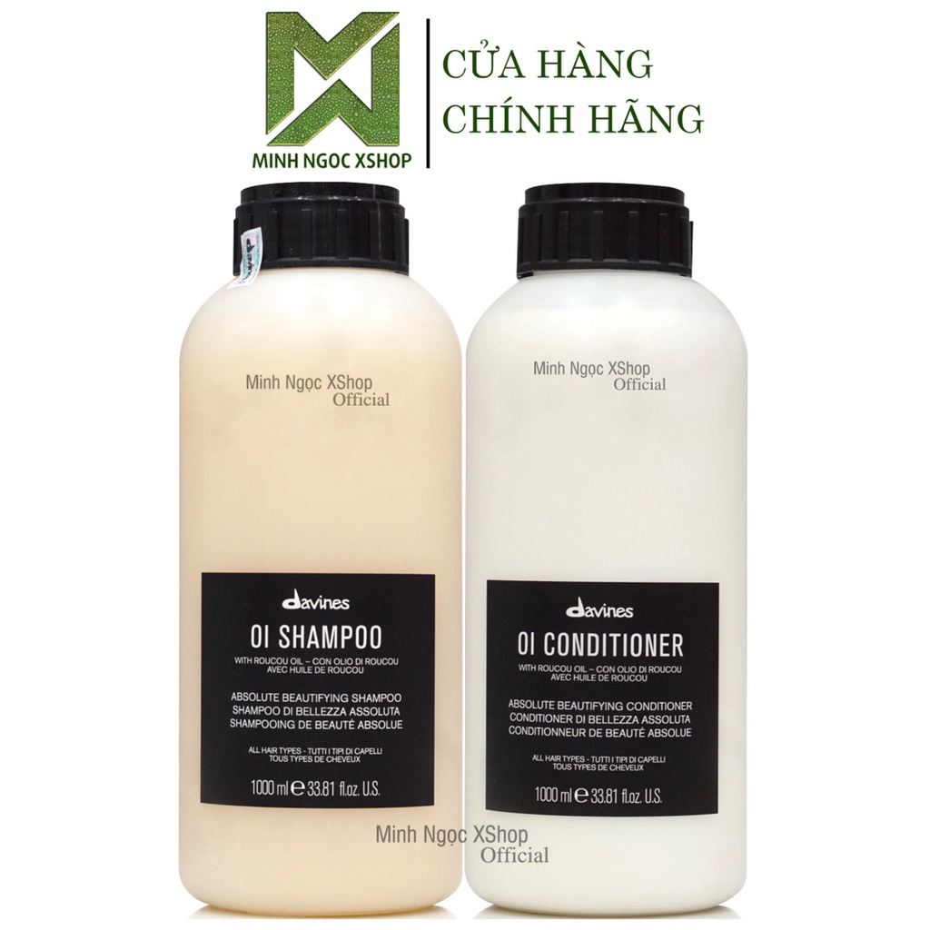 Dầu gội xả hoàn mỹ cho mọi loại tóc Davines Oi 1000ML