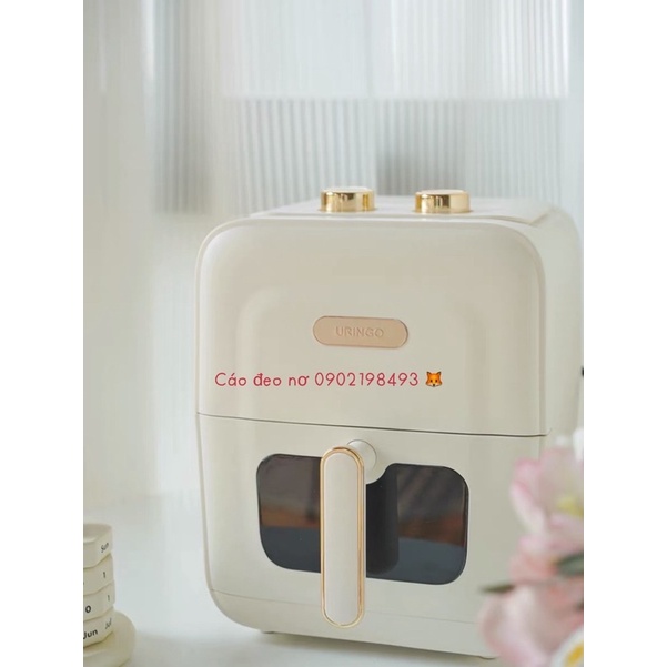 Nồi Chiên Không Dầu URINDGO Cao Cấp Dung Tích 6L Mẫu Mới Nhất 2023 Bảo Hành 12 Tháng - Cáo Đeo Nơ