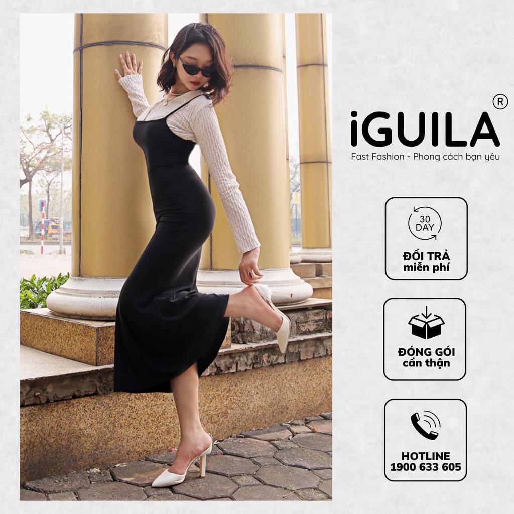 Đầm body nữ hai dây dáng dài maxi, Váy body nữ đuôi cá tôn dáng mặc đi biển mùa hè, phong cách sexy Hàn Quốc, VTD18
