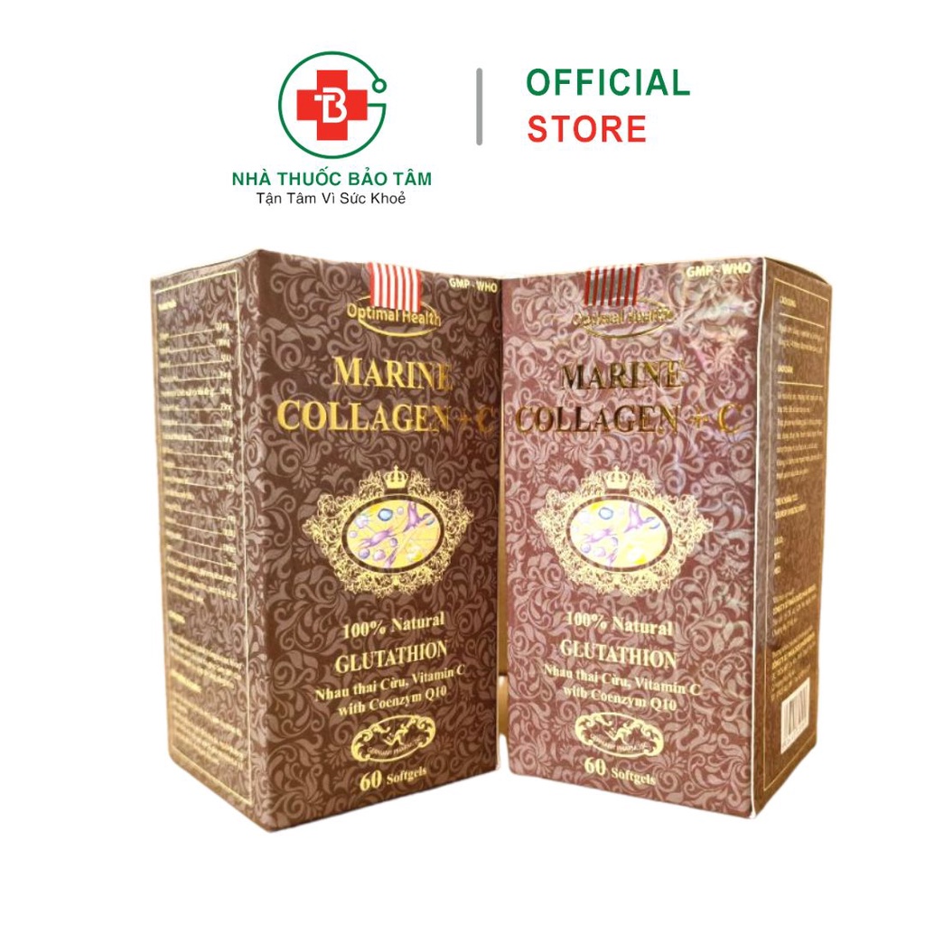 Viên Uống MARINE COLLAGEN + C hạn chế quá trình lõa hóa da, giúp da căng, sáng mịn - Hộp 1 Lọ 60 Viên