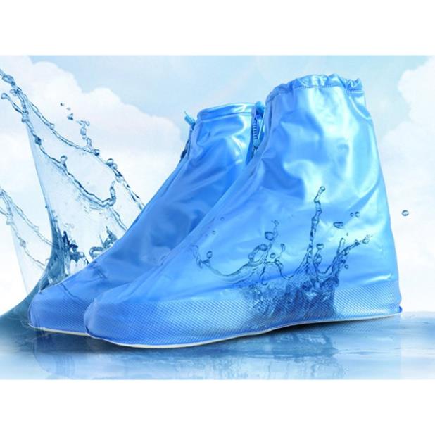 Bao trùm giày đi mưa dạng ủng bằng cao su trong suốt