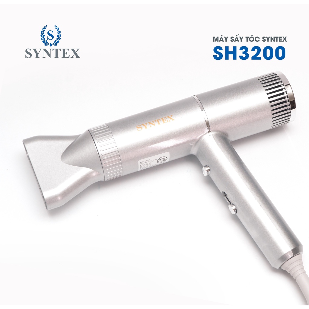 Máy sấy tóc cao cấp Syntex SH3200 công suất MẠNH MẼ 3200W, Máy êm - Sấy tạo kiểu tóc chuyên nghiệp