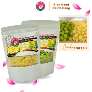 Combo 2 bịch mứt hạt sen 2 vị (trà xanh + truyền thống) thượng hạng Senfarm