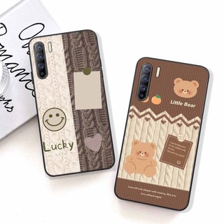Ốp lưng Oppo Reno 3 / A91 / Reno 3 Pro in hình họa tiết len Lucky Bunny,Bear,Smile
