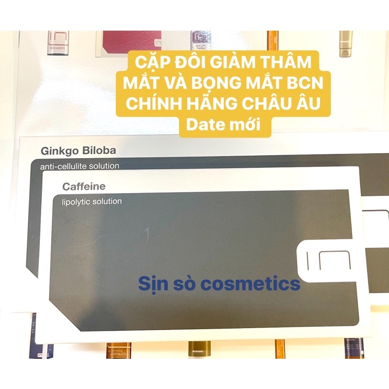 Cặp đôi giảm thâm mắt và bọng mắt ginkgo và caffein bcn