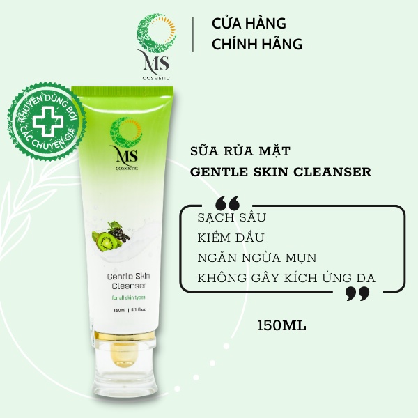 Sữa Rửa Mặt MS Gentle Skin Cleanser Kiểm Soát Nhờn Mụn, Sạch Mụn Làm Sáng Da 150ml - Mỹ Phẩm MS COSMETIC