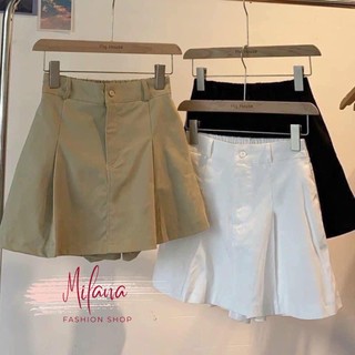 Chân váy nữ , chân váy chữ A kaki lưng cao chun sau dáng xòe có quần trong siêu tôn dáng chất vải cao cấp Milana