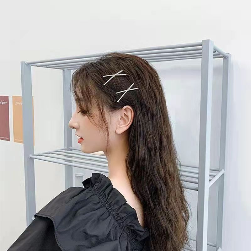 1 chiếc Kẹp mái chữ X đính đá giữ tóc con kẹp tóc xinh đẹp sáng lấp lánh Tatitava