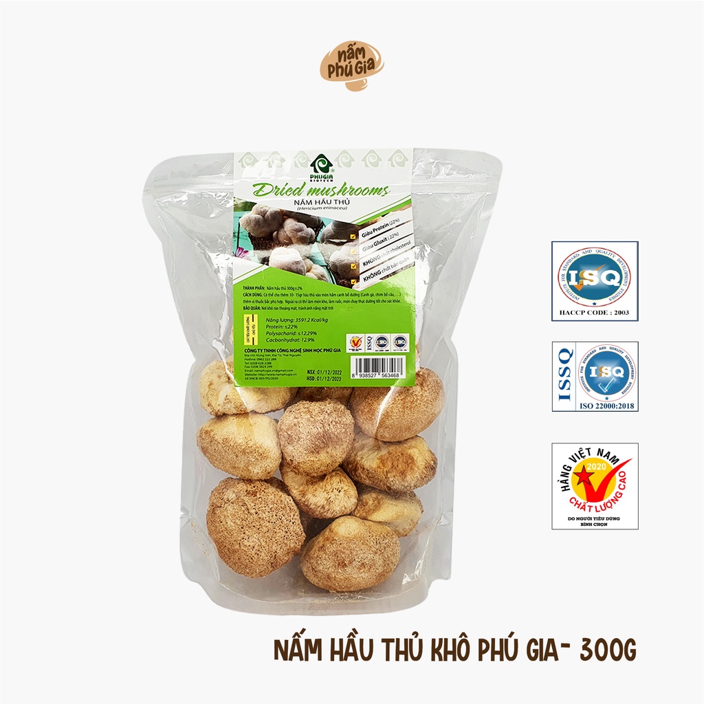 Nấm Hầu Thủ Khô Cao Cấp Gói 100g/300g/500g