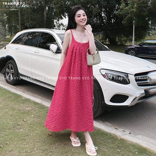 Đầm maxi hai dây li ngực hở lưng TRANG KYO váy đi biển hàng thiết kế cao cấp - VBB1627V3
