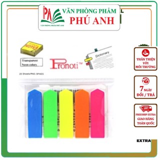 Note - phân trang nilon pronoti 45502 - 5 màu -1 tệp - 100 tờ vpp phú anh