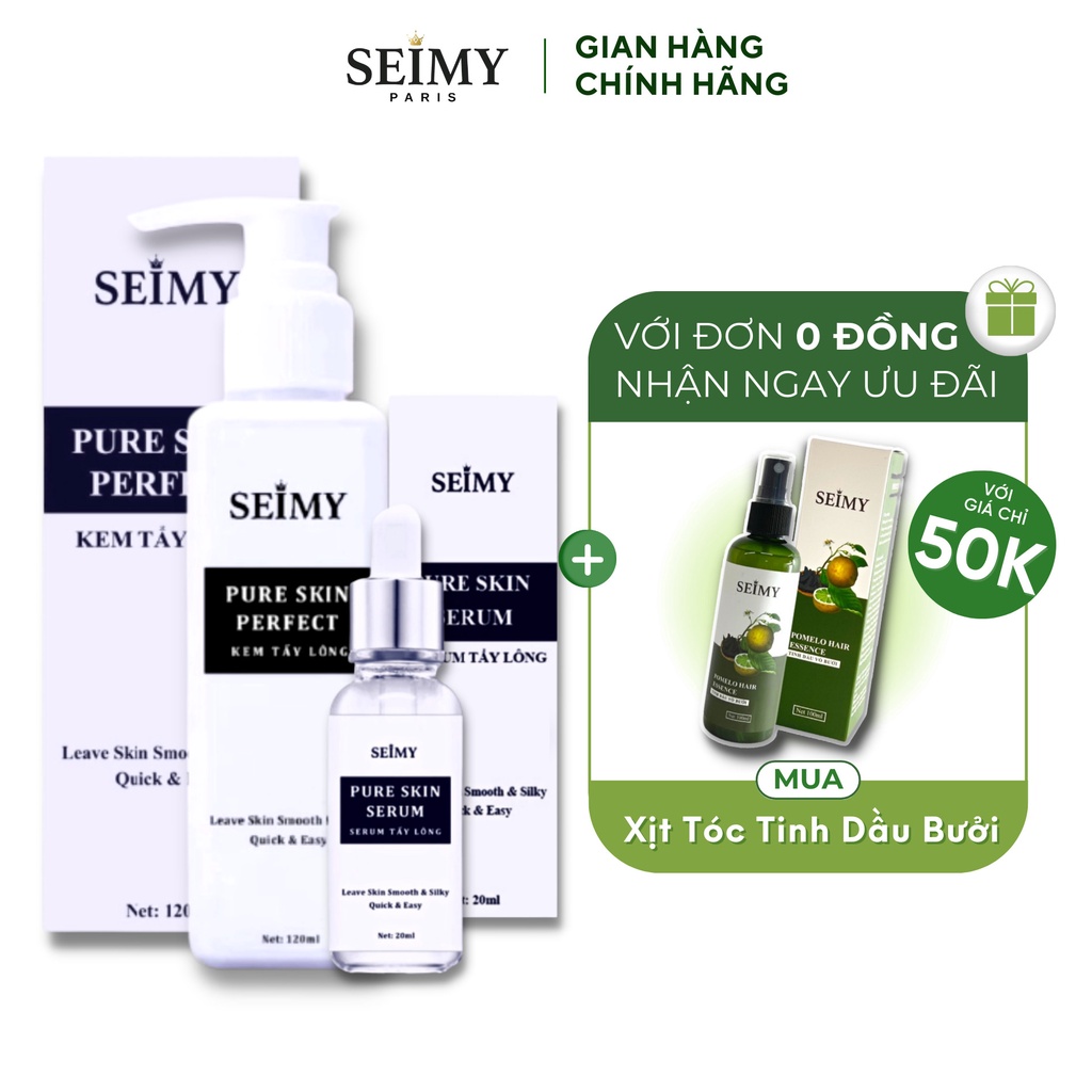 Combo Kem Tẩy Lông Seimy - Pure Skin Perfect 120ml