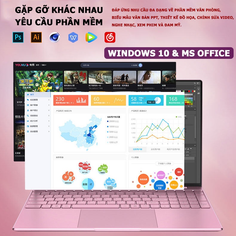 laptop 100% mới Intel Celeron J4125 RAM 12GB SSD 512GB Windows 10PRO Bảo Hành 2 Năm laptop gaming giá rẻ cho học | BigBuy360 - bigbuy360.vn