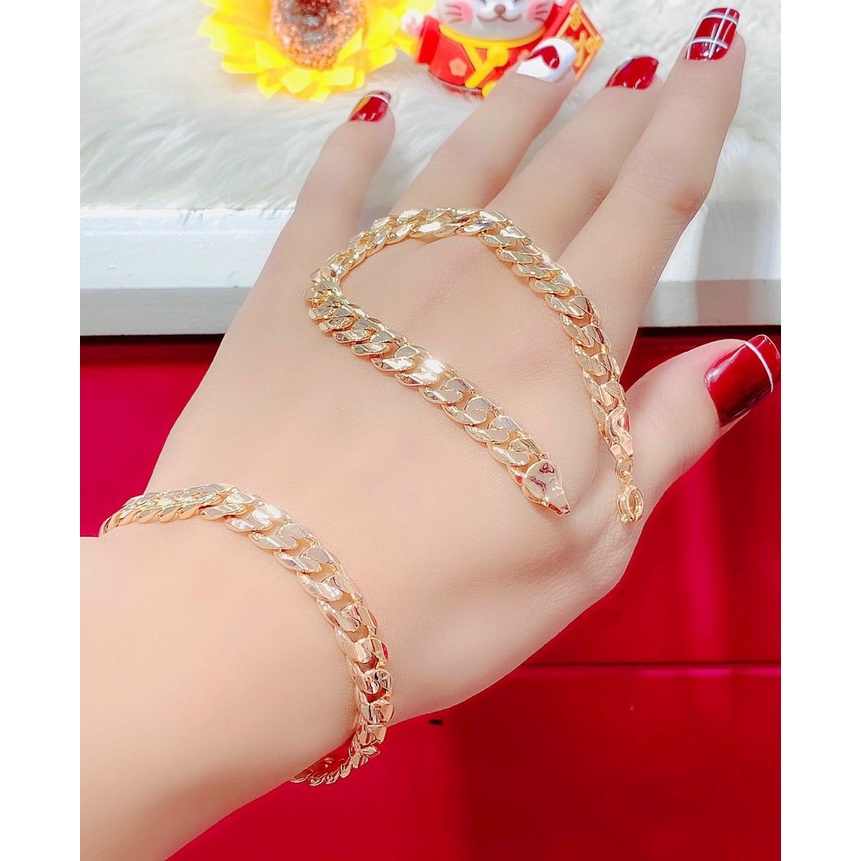Lắc tay kiểu lật nam mạ vàng mẫu L17323