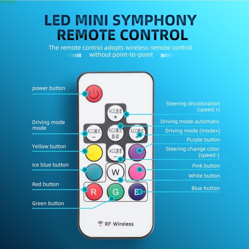 Bộ 2 Dây Led Mí Audi RGB Chạy Đuổi Nhiều Màu Sắc - Có Remote điều khiển chế độ