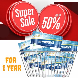 Combo 1 năm rửa chén bát với 10 túi viên nén Seaways