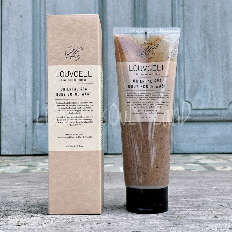 Tẩy tế bào chết toàn thân chiết xuất thảo mộc làm trắng da nâng tone Louvcell Oriental Spa Body Scrub Wash