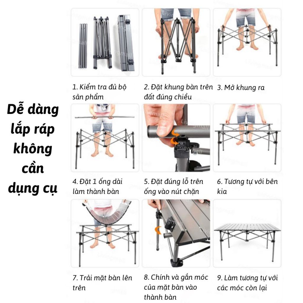 Bộ bàn ghế gấp gọn cắm trại câu cá tiện lợi, bàn xếp du lịch gia đình dã ngoại picnic dễ dàng mang theo tặng kèm túi | BigBuy360 - bigbuy360.vn