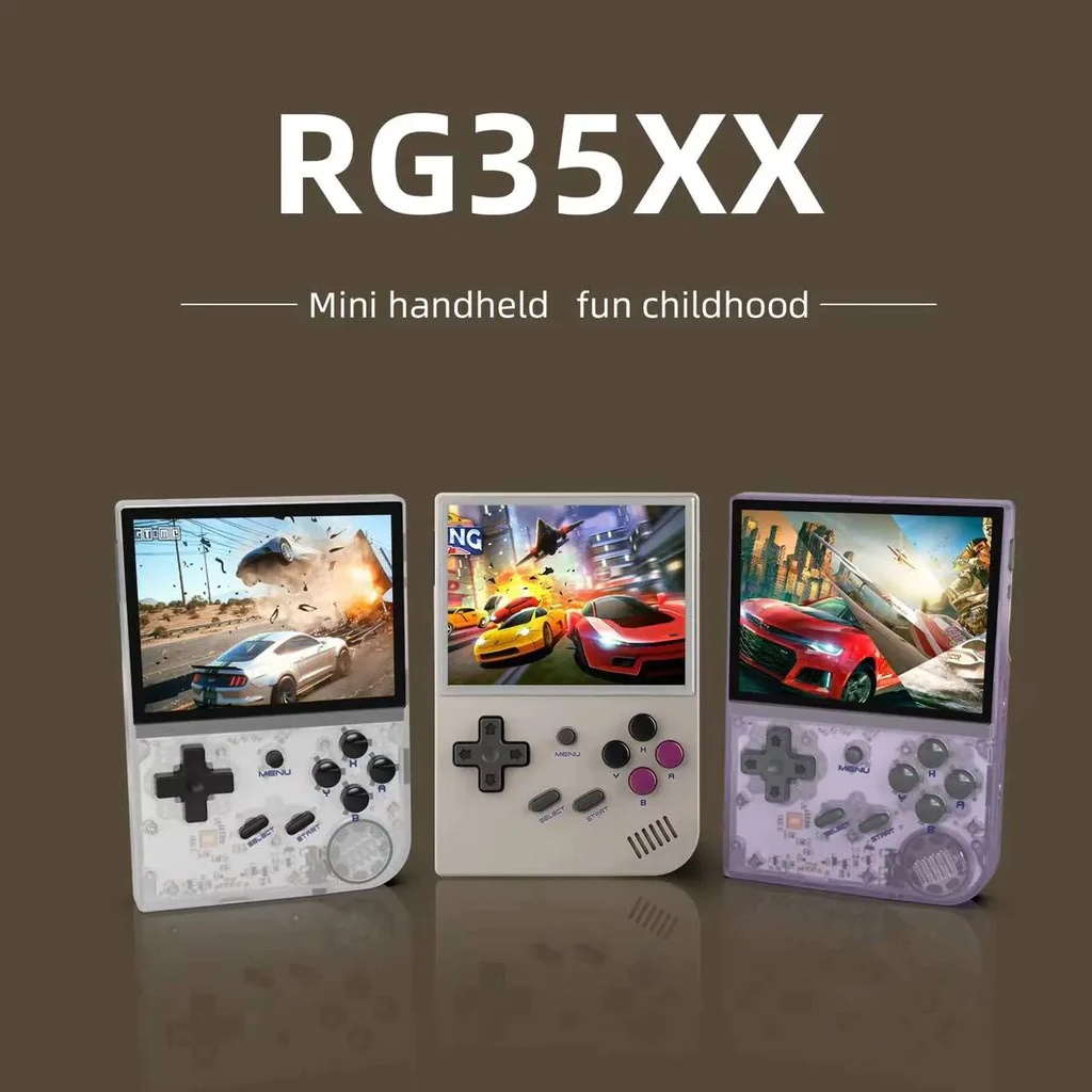 Máy Chơi Game Anbernic RG35XX Màn 3.5 Inch IPS 64gb Chơi 10 Hệ Game Siêu Mượt