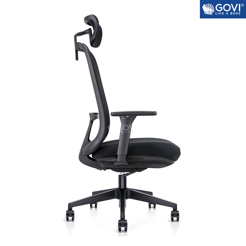 Ghế công thái học Ergonomic GOVI Felix F6232A - Thiết kế tựa đầu điều chỉnh, tựa tay 3D nâng hạ, mâm ghế ngả 135 độ