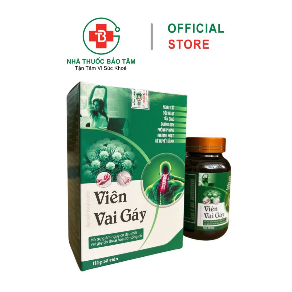 Viên uống VIÊN VAI GÁY, giảm các triệu chứng đau mỏi vai gáy - Hộp 30 viên