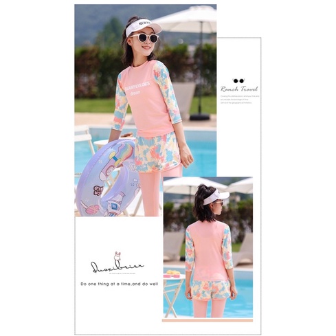 Set Bơi 3 Chi Tiết Bé Gái DREAMCOLORS YLIKE