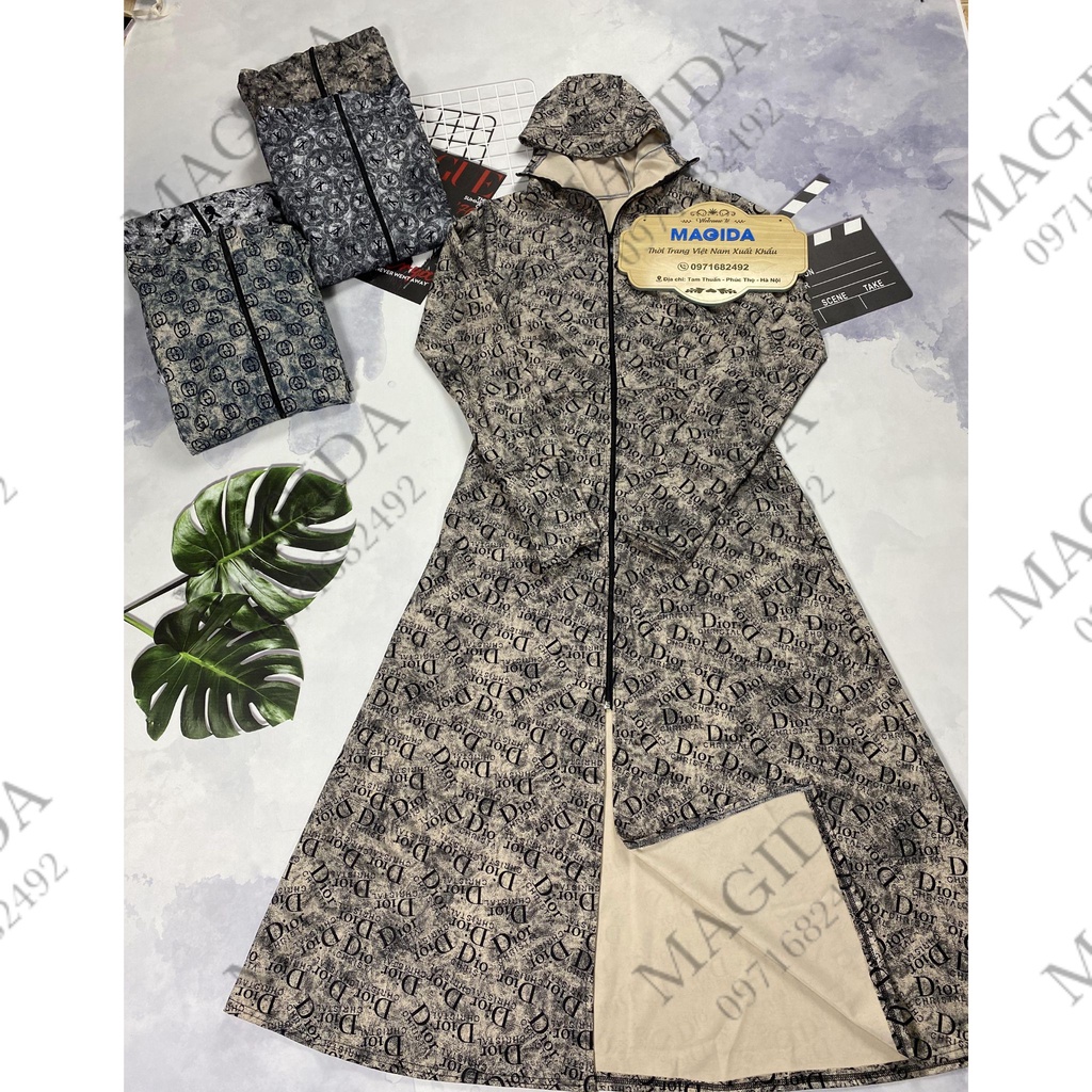 Áo chống nắng nữ dáng dài toàn thân chất UMI màu LOANG siêu đẹp, dày dặn mềm mát co giãn thoải mái | BigBuy360 - bigbuy360.vn