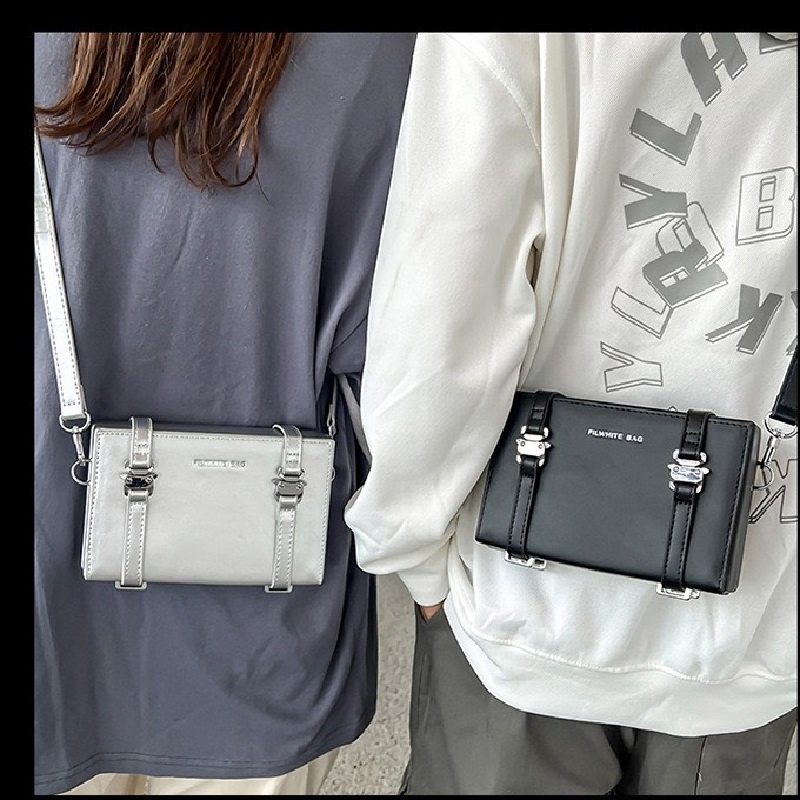Túi đeo chéo nam nữ mini phong cách Hàn Quốc, túi xách unisex dáng hộp da mẫu mới nhất 2023 Fillwhite 1021
