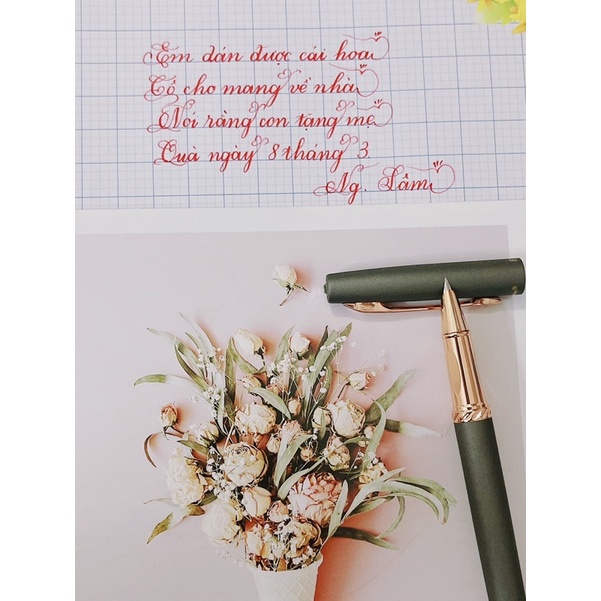 Bút Luyện Chữ Ouguwen 815, ngòi lấy tre thanh đậm