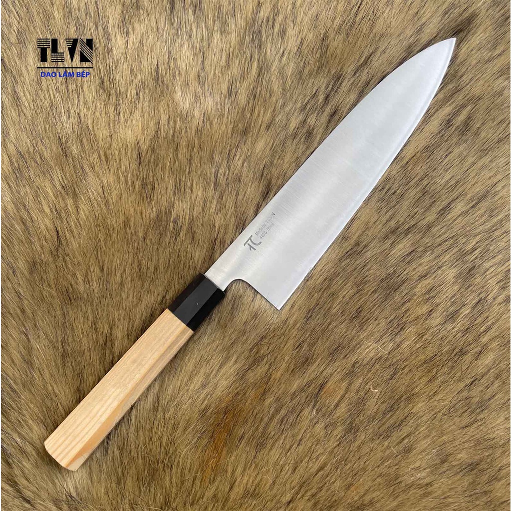 TLVN-Dao chefs gyuto thái cắt đa năng thép 440c cán gỗ khâu sừng