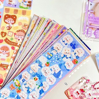 Sticker tập decor, trang trí top loader