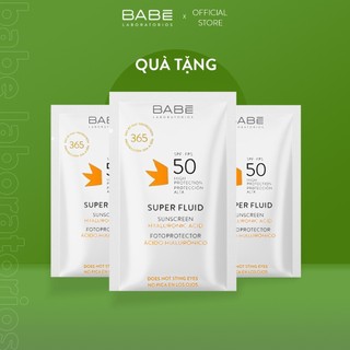 Mẫu dùng thử kem chống nắng Babe Super Fluid Hyaluronic Acid 2ml