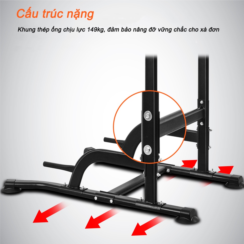 OneTwoFit Xà đơn xà kép Có đệm Home Fitness Pull up Bar Push Up-Weight có thể điều chỉnh chiều cao 120cm*91cm*cm tùy chỉnh phù hợp tập gym tại nhà tăng cơ bắp OT084