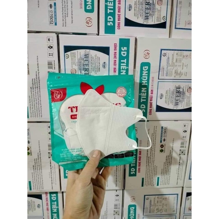 Thùng 150 chiếc khẩu trang 5D Tiến Hùng,