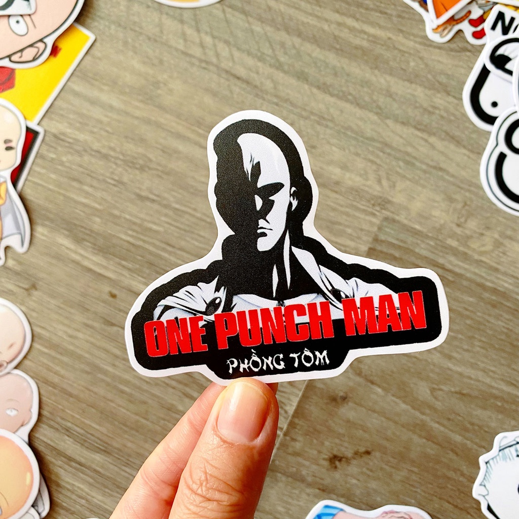 Sticker Chủ Đề ONE PUNCH MAN Hình Dán Decal Chất Lượng Cao Chống Nước Trang Trí Va li, Xe, Laptop, Nón Bảo Hiểm