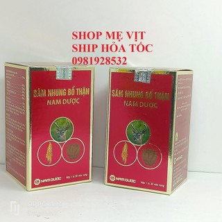 Sâm nhung bổ thận Nam Dược - Đau lưng, mỏi gối, thận yếu, ngủ kém, tiểu đêm, yếu sinh lý - lọ 30 viên