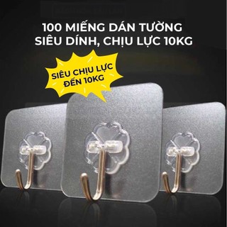 Combo 100 móc dán tường siêu dính