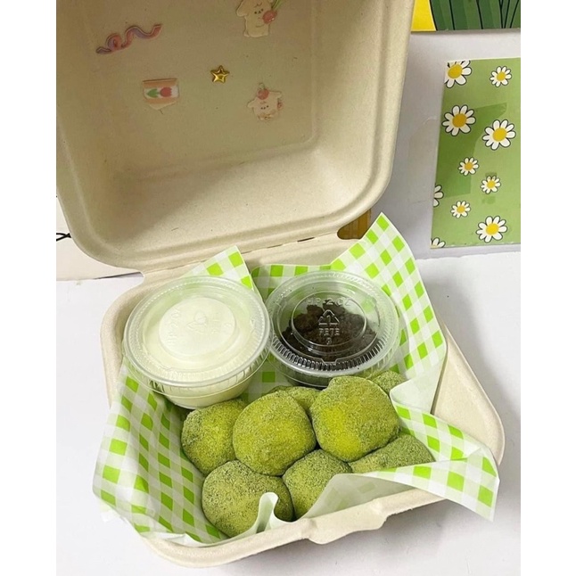 Set nguyên liệu tự làm mochi chấm kem cheese nhiều vị (set đầy đủ tặng kèm hộp)